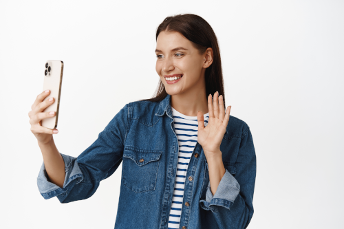 woman recording herself